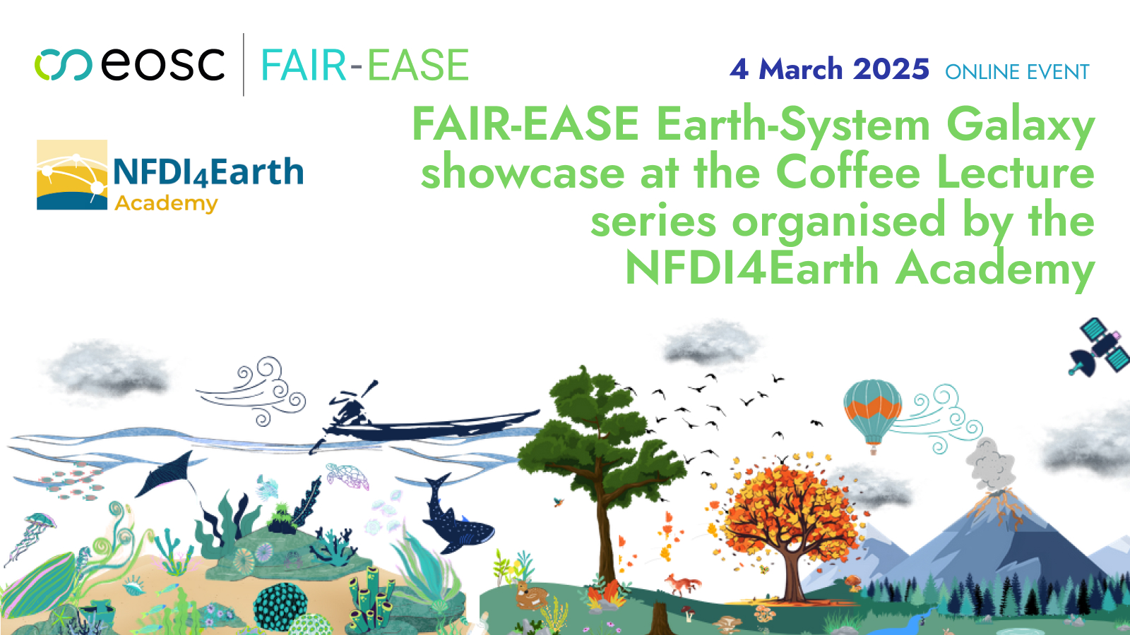 FAIR-EASE Earth-System Galaxy showcase at the Coffee Lecture series organised by the NFDI4Earth Academy